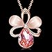 Dilanco Rose Gold Plated Opal Pendant Necklaces for Women with Swarovski Elements Cubic Zirconia Crystal
