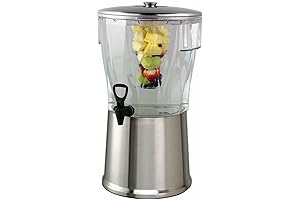 Service Ideas Commercial Beverage Dispenser, Stainless Steel, 5-Gallon