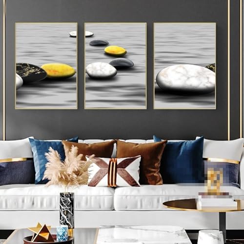 Peinture sur toile abstraite moderne salon affiche art mural minimaliste 60x90 cm x3