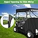 10L0L Golf Cart Black Enclosure Cover for 2 Passenger EZGO TXT, 4-Sided Clear Window Rain Cover All Weather Waterproof Windproof