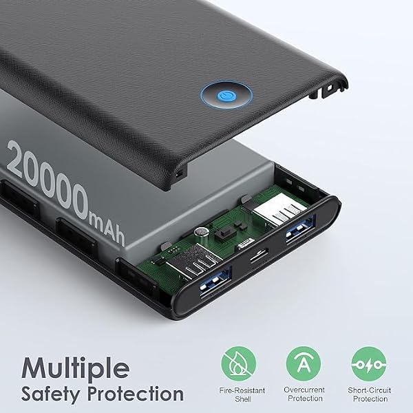 [2-Pack] Portable Charger Power Bank 20000mAh,Ultra Slim Fast Charging Battery Pack with Dual USB Outputs,Travel Essential Portable Phone Charger for iPhone 17/16/15/14/13/12/X,Galaxy S24, Android etc - 4