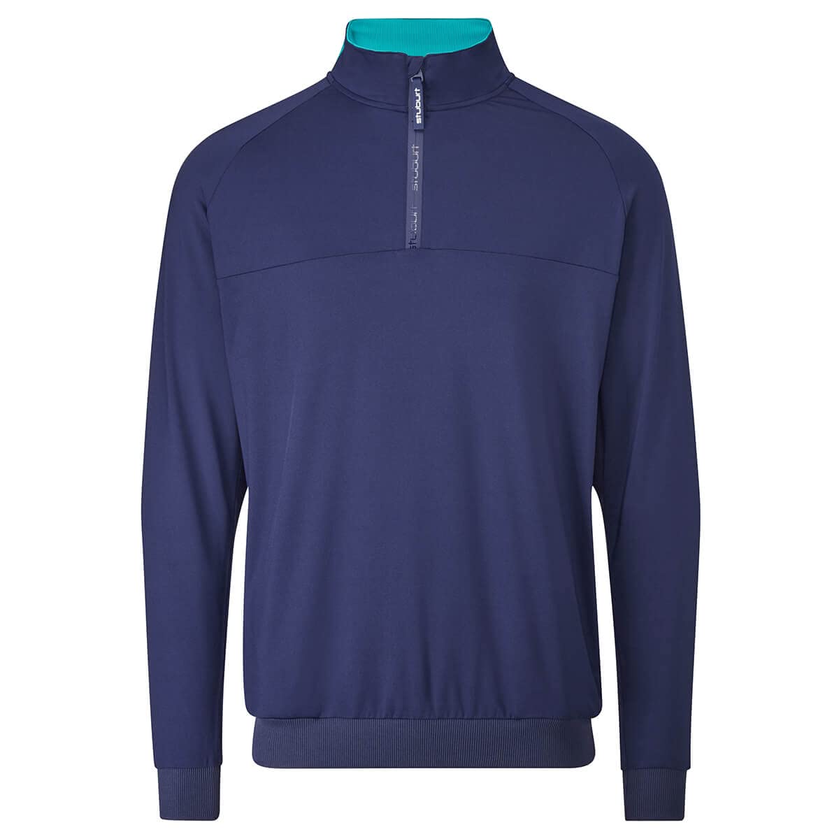 Stuburt Golf Mens Augusta Midlayer Golf Sweater - Midnight/Caribbean - M