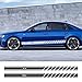 2 pièces Autocollants de Jupe latérale de Porte de Voiture pour Audi A4 B5 B6 B7 B8 A3 8P 8V 8L A5 A6 C6 C5 C7 A1 A7 A8 Q2 Q3 Q5 Q7 TT RS3 RS4 Accessoires
