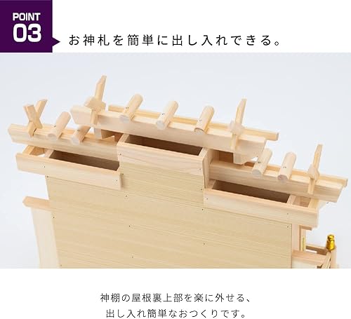 Miniatura 5 de (Kamidananosato) kamidana no sato Conjunto de santuario sansha tsumugi para techos