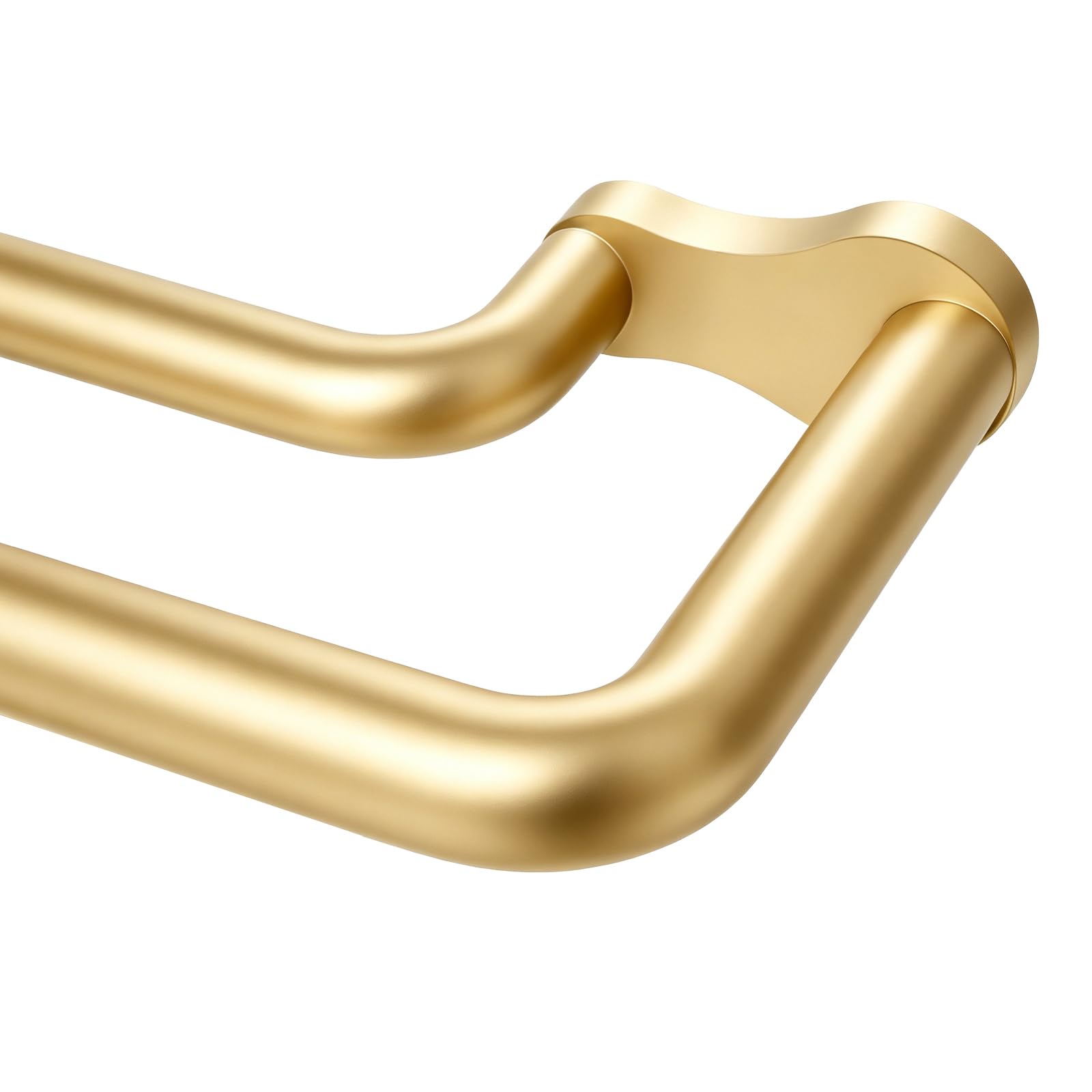 KAMANINA Double Curtain Rod 72 to 150 Inch, Gold Wrap Around Drapery Rods