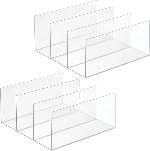 Miniatura 9 de mDesign - Organizador de monedero dividido de plástico para armarios, dormitorios, vestidores solución de almacenamiento para estanterías de