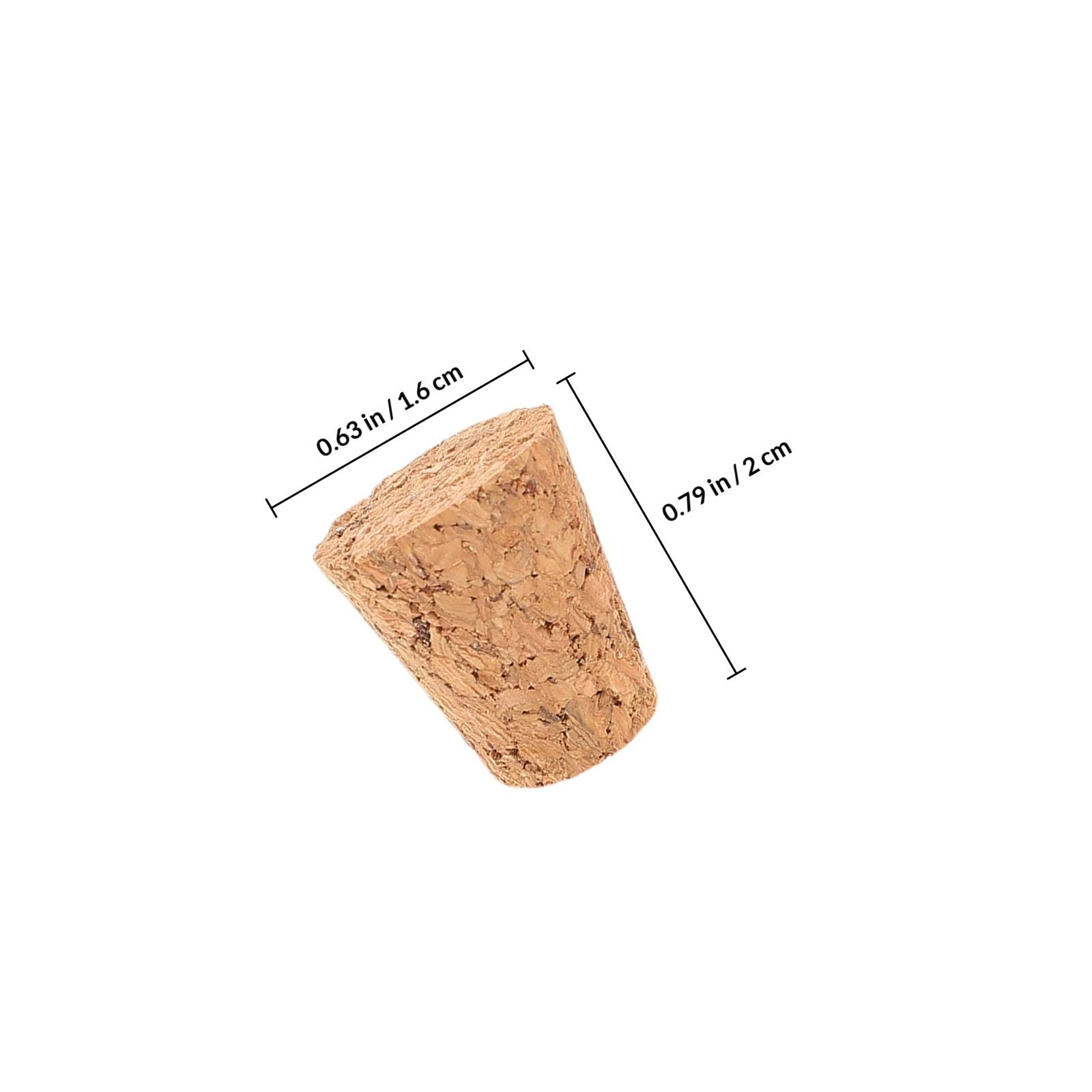 Tapones para Botellas de Vidrio 15 MM 20 Unidades, Corchos Cónicos de Madera Blanda para Elaboración de Vino Casero y Manualidades Infantiles
