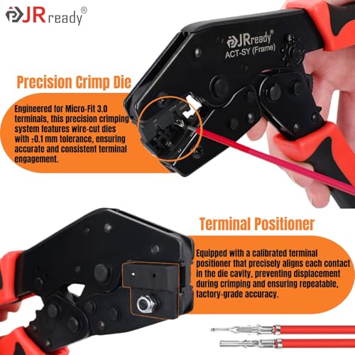 Image of JRready Micro-Fit 3.0 Connector Crimping Tool Kit, 2-8 Pin, 2 Extractors