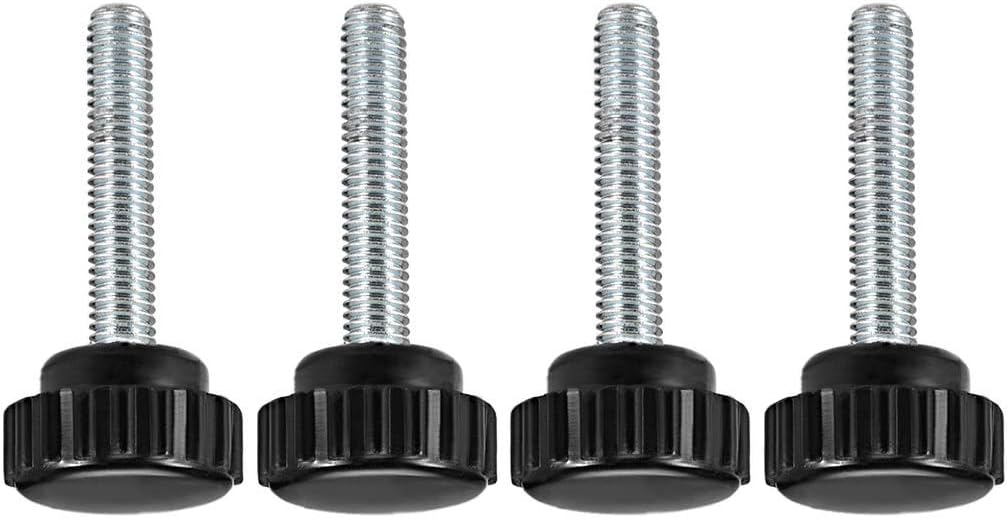 Boxonly Knurled Thumb Screw for Saw Drill Press Lathe and Routing Jigs Packaging Machinery Printing Equipment Clamping Knobs Grip Threaded Hand Bolt Knobs M6 x 35mm 4pcs
