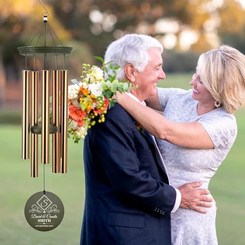 Image of ASTARIN Personalized Wind Chimes for Anniversary, Customized Wedding, Anniversary Presents, Birthday Gifts for Loved One,Gifts for Couples, Gift for Wife, Gift for Her