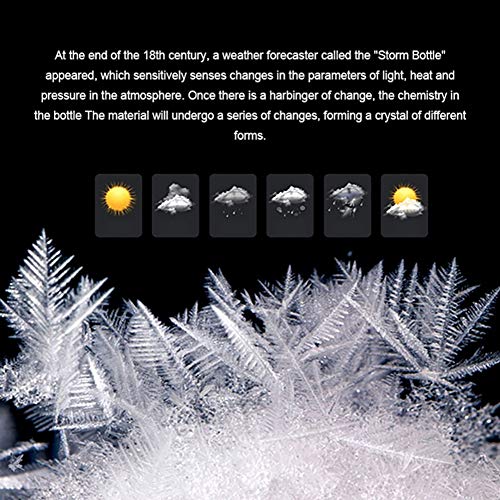 Forart Storm Glass Weather Predictor Creative Stylish Weather Station Forecaster Storm Glass Bottles Desktop Drops Decoration Crafts for Home and Office