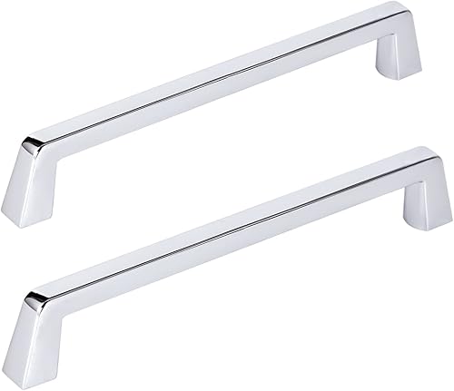 Manija de armario de 4 pulgadas de cromo pulido pomo para cajón, manija de puerta de armario 2022, manija de gabinete de vino sólido, paquete de 2