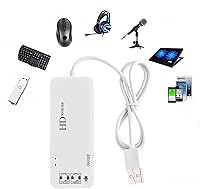 Vista 1 de Adaptador de audio USB Hubs, tarjeta de sonido estéreo externa con auriculares y micrófono de 0.138 in y conector USB para Windows, Mac, Linux, PC