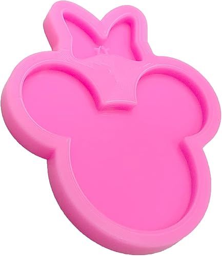 Miniatura 3 de Sombrero de ratón brillante brillante y moldes de silicona con forma de lazo para manualidades, llavero de bricolaje, molde de arcilla polimérica,