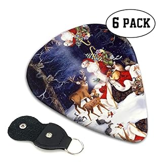 Christmas Deer Lot de 6 médiators pour guitare acoustique, guitare électrique, basse, ukulélé – fins, moyens et épais. - Les Beatles, Paul McCartney, John Lennon, RIngo Starr, George Harrison Christmas Deer Lot de 6 médiators pour guitare acoustique, guitare électrique, basse, ukulélé – fins, moyens et épais. – Image 2