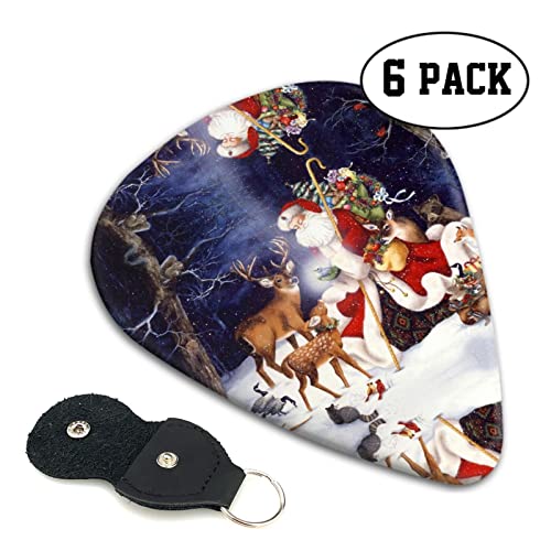 Christmas Deer Lot de 6 médiators pour guitare acoustique, guitare électrique, basse, ukulélé – fins, moyens et épais. - Les Beatles, Paul McCartney, John Lennon, RIngo Starr, George Harrison Christmas Deer Lot de 6 médiators pour guitare acoustique, guitare électrique, basse, ukulélé – fins, moyens et épais. – Image 3