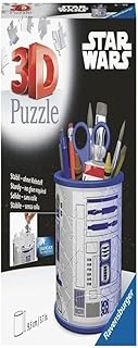 Ravensburger 3D Puzzle 11554 - Utensilo Star Wars R2D2-54 Pieces - Pen Holder for Star Wars Fans from 6 Years - Desk Organiser for Children