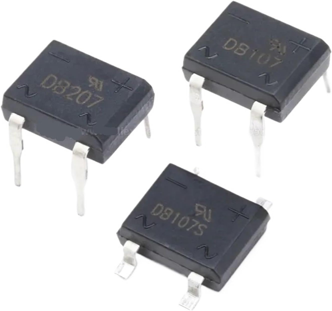 20PCS DB107 DB207 DB107S DB207S DIP SMD 4Pin 1A 2A 1000V 1KV SINGLE PHASE BRIDGE RECTIFIERS(DB107 DIP-4)