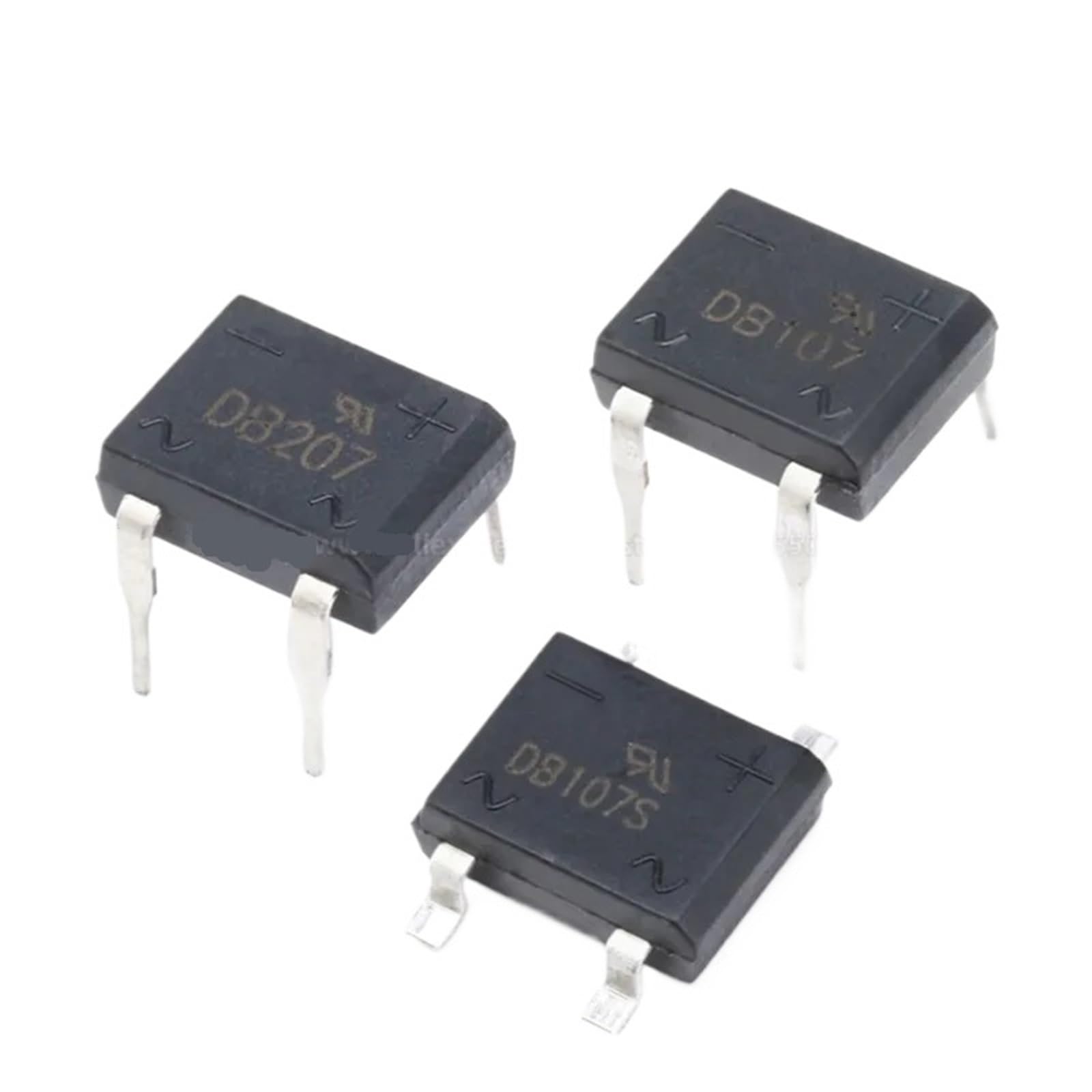 COSZWQDP 20PCS DB107 DB207 DB107S DB207S DIP SMD 4Pin 1A 2A 1000V 1KV SINGLE PHASE BRIDGE RECTIFIERS(Db107 Dip-4)
