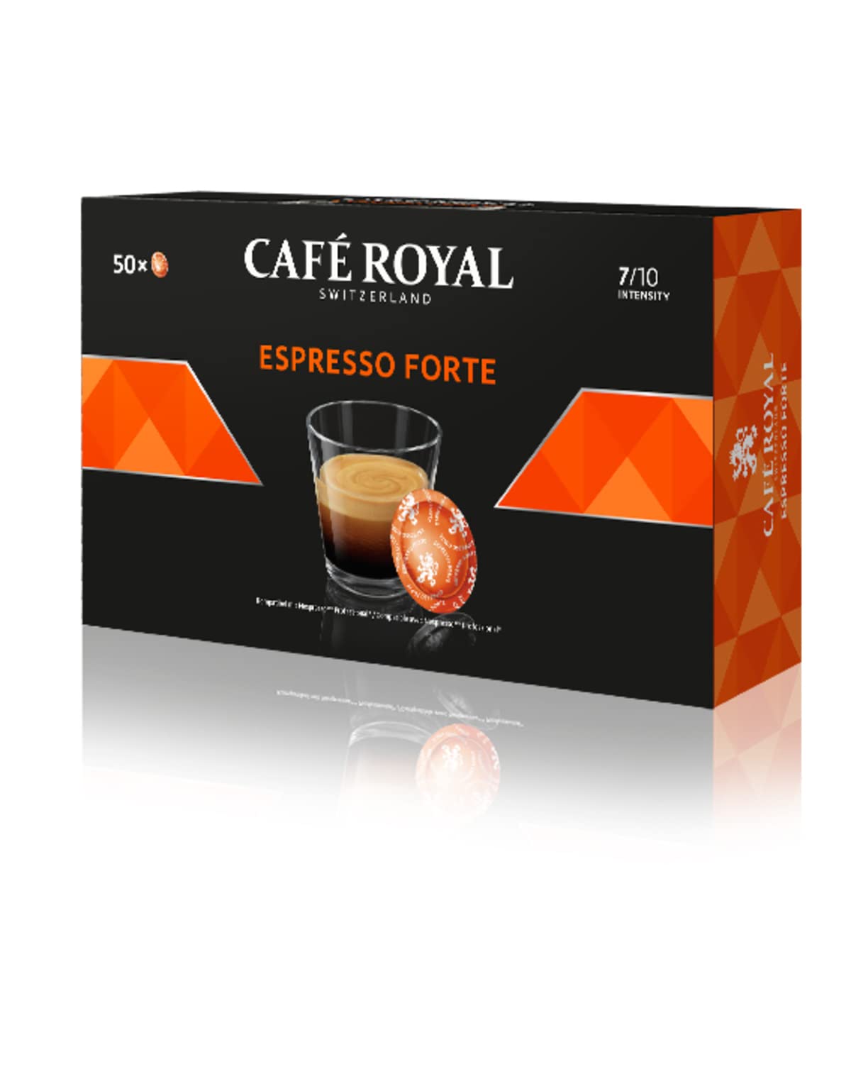 Café Royal Espresso Forte 50 Dosettes de Café Compatibles avec Nespresso (R)* Business Solutions (R)*, Intensité 8/10, 300 g (Paquete de 2)