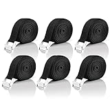 Spanngurt Kurz 6 Stück Spanngurt 1 m, Schwarz Zurrgurte Belastbar Bis 250 kg, Zurrgurte kurz für Fahrrad, Motorrad, Gepäckpakete, Camping 1 m x 25 mm