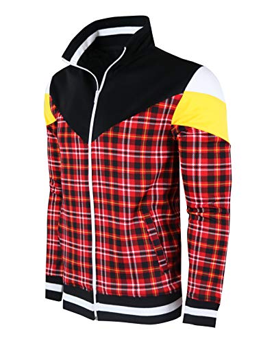 Image of SCREENSHOT-TRACK JACKET Mens Urban Hip Hop Premium Track Jacket - Slim Fit Side Taping Sportswear Urbanwear Streetwear Top