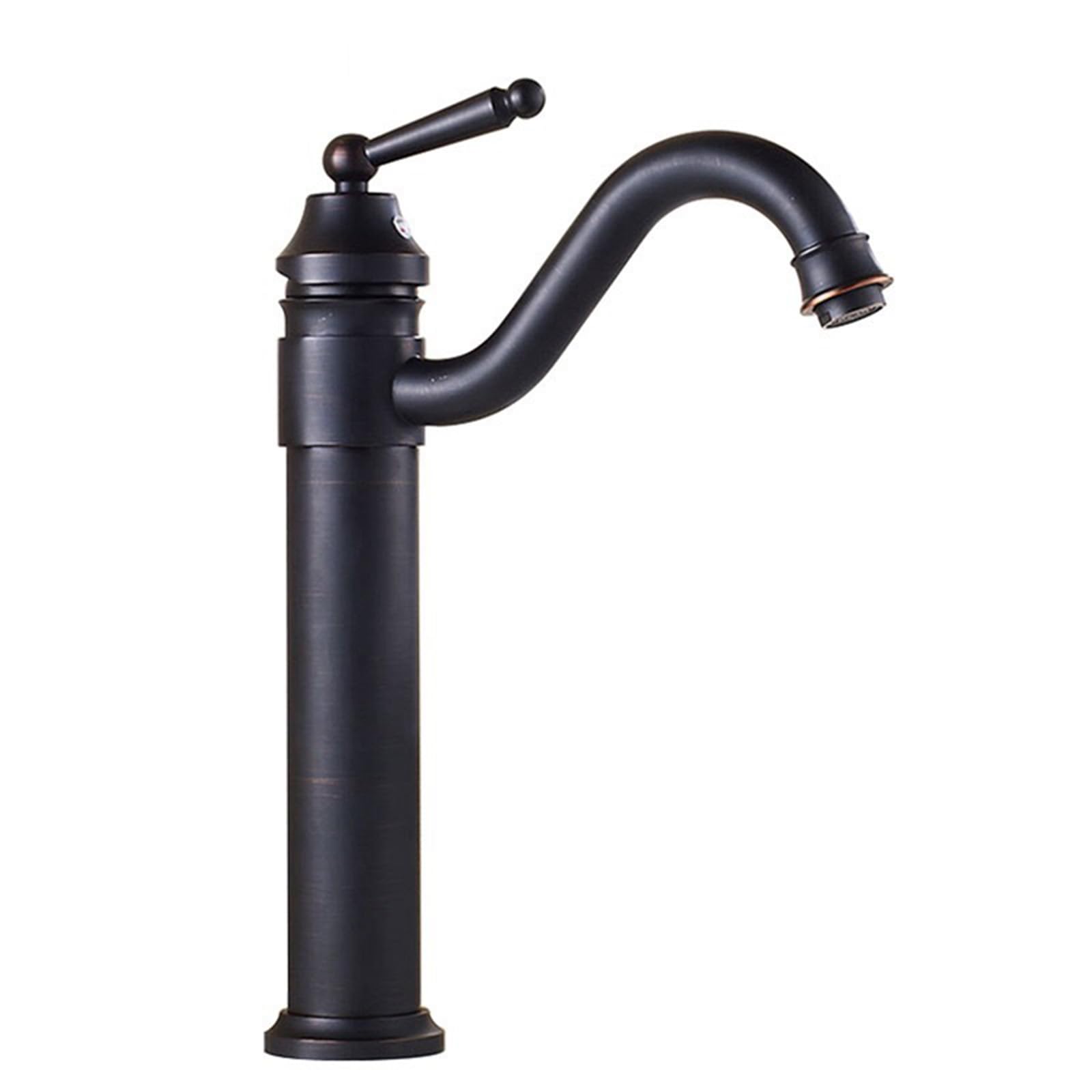 Mitigeur de lavabo en laiton antique robinet de salle de bain suspendu sur pont noir or