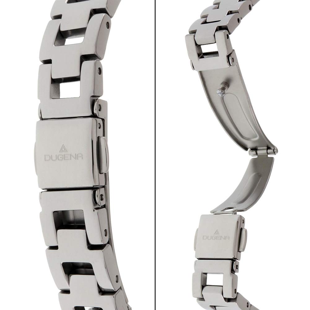 Dugena Damen Quarz-Armbanduhr, Gehärtetes Mineralglas, Edelstahl Schmuckband