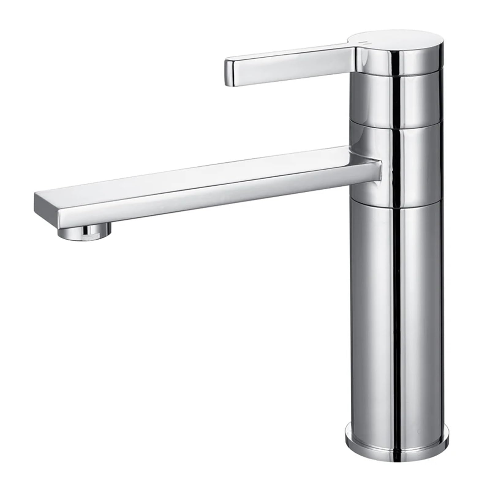 Grifo de baño con cascada ajustable de agua fría y caliente monomando corto