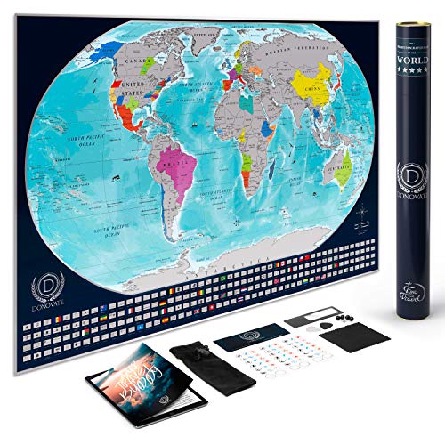 DONOVATE Scratch Off World Map – Large Size 34