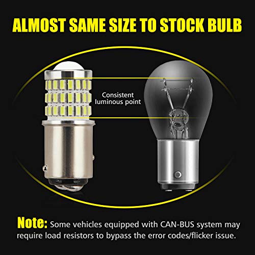 Auxlight 2057 1157 2357 7528 2057A 1157A Led Bulbs Xenon White, Ultra Bright 57-Smd Led Replacement For Back Up/Reverse Lights, Brake/Tail Lights, Turn Signal/Parking Or Running Lights (Pack Of 2) #TOP3