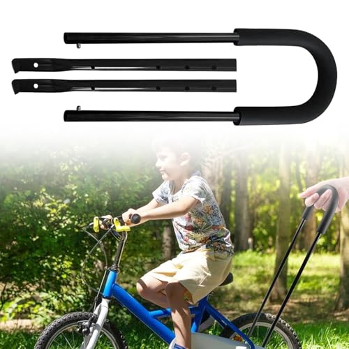 PORFOYO Barre De Poussée D'Équilibre, Barre De Poussée pour Vélo Enfant, Barre De Poussée Réglable, Poignée De Poussée d'apprentissage De Vélo Vélos...