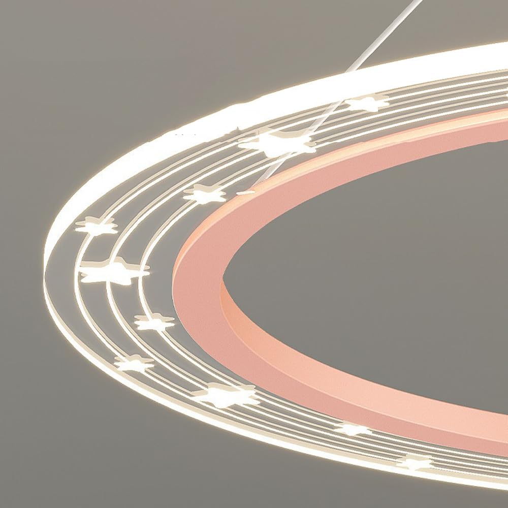 Plafoniera LED Astronauta per Camera dei Bambini con Proiettore Stelle Dimmerabile Rotondo Lampadario Moderno Lampada a Sospensione Plafoniera per Camera da Letto per Ragazzi per Ragazze Camer