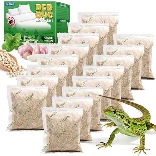 16 Pack Peppermint Lizard Repellent Pouches Natural Lizard Repellent Pouch Keep Lizards Out from Outdoor Yard Attic Garden House Long-Lasting Protection Safe for Dogs and Kids