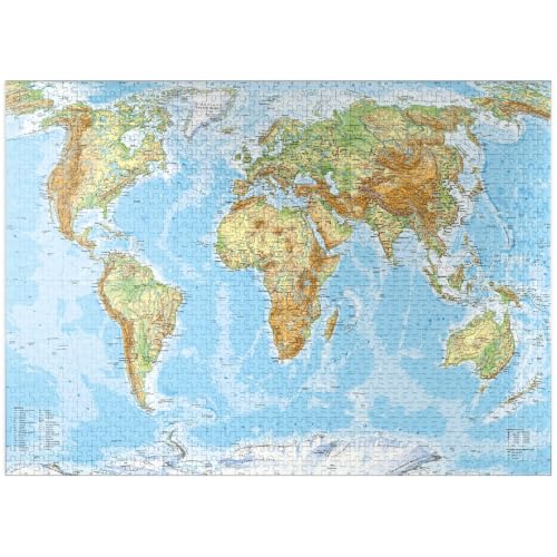 Physical World Map Jigsaw Puzzle