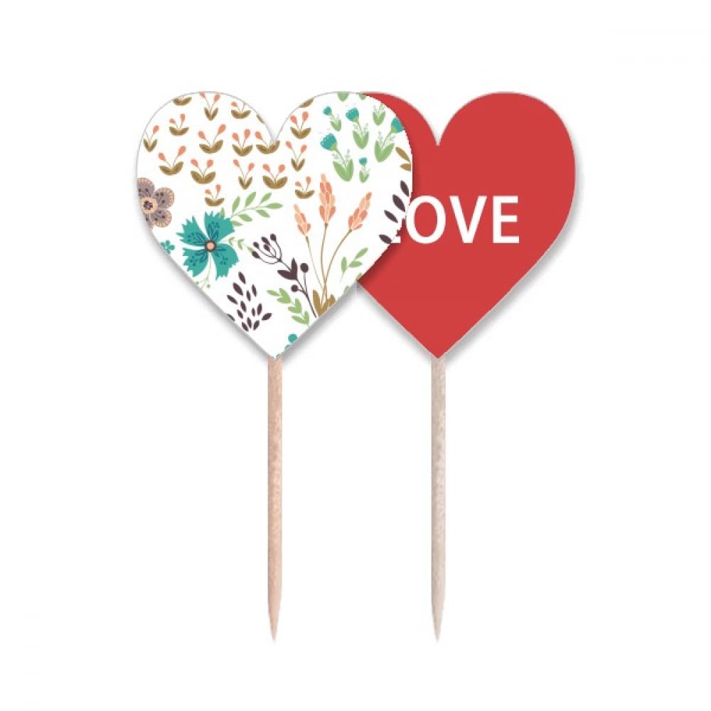 Cure-dents avec motif fleurs colorées pour décorer vos buffets de fête et cupcakes