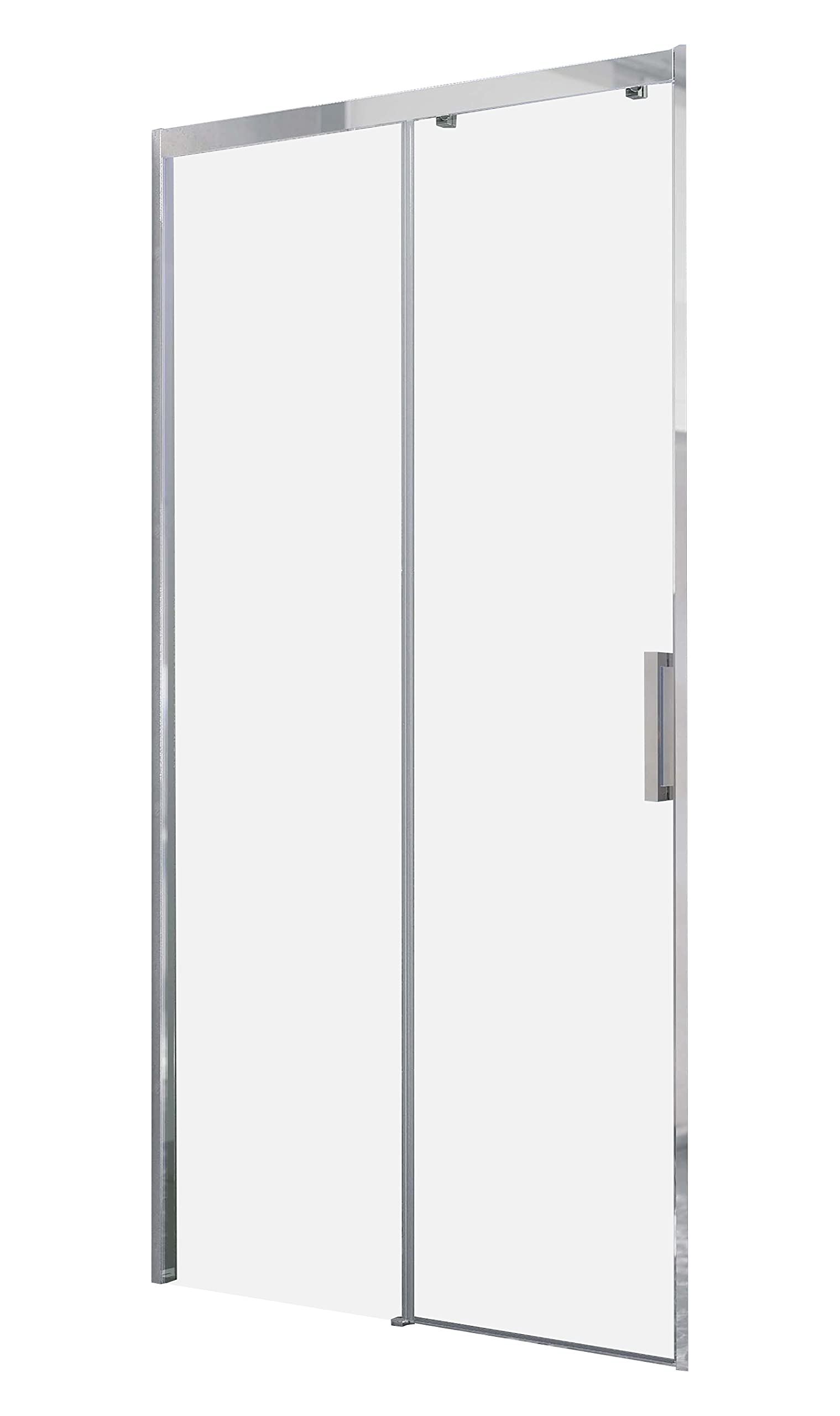 Mampara de ducha de 1 fijo y 1 corredera Norman de 125 x 195 cm para plato