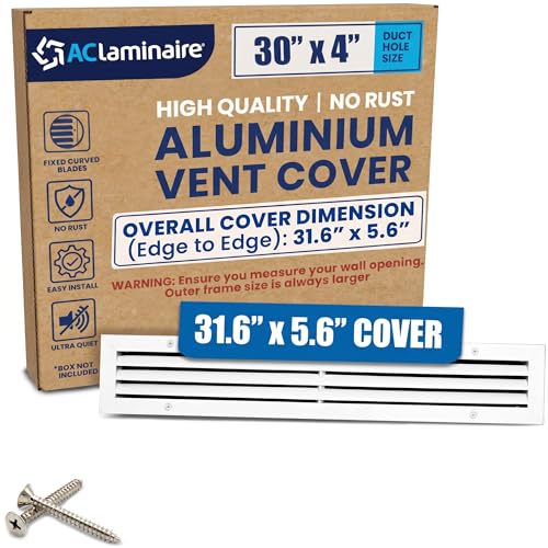 30x4 Aluminum Wall Ceiling Air Return Vent Cover HVAC Rustproof Grille