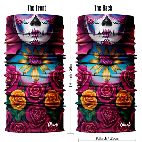 Obacle Skull Face Mask for Women Dust Wind Sun Protection Rave Festival Riding - Thumbnail 4