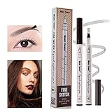 Yuxuan Eyebrow Tattoo Pen Microblading Eyebrow Pencil with a Micro-Fork Tip Applicator Creates Natural Looking Brows Effortlessly and Stays on All Day(1 pc/set,Chestnut)