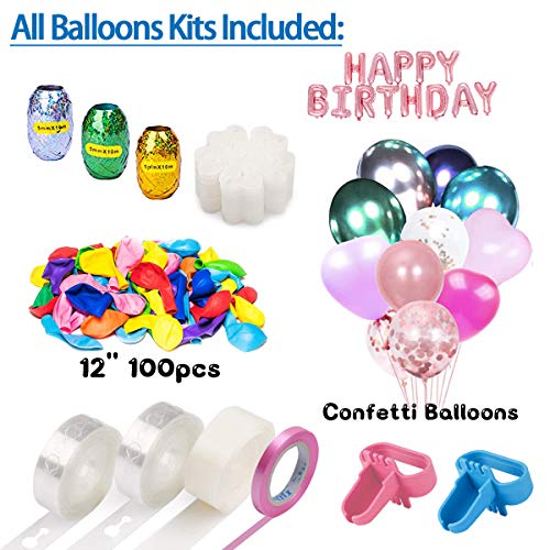 image for CAPKIT Balloon Pump, 160pcs Party Balloons 12 Inches Kit (100 Pack), P