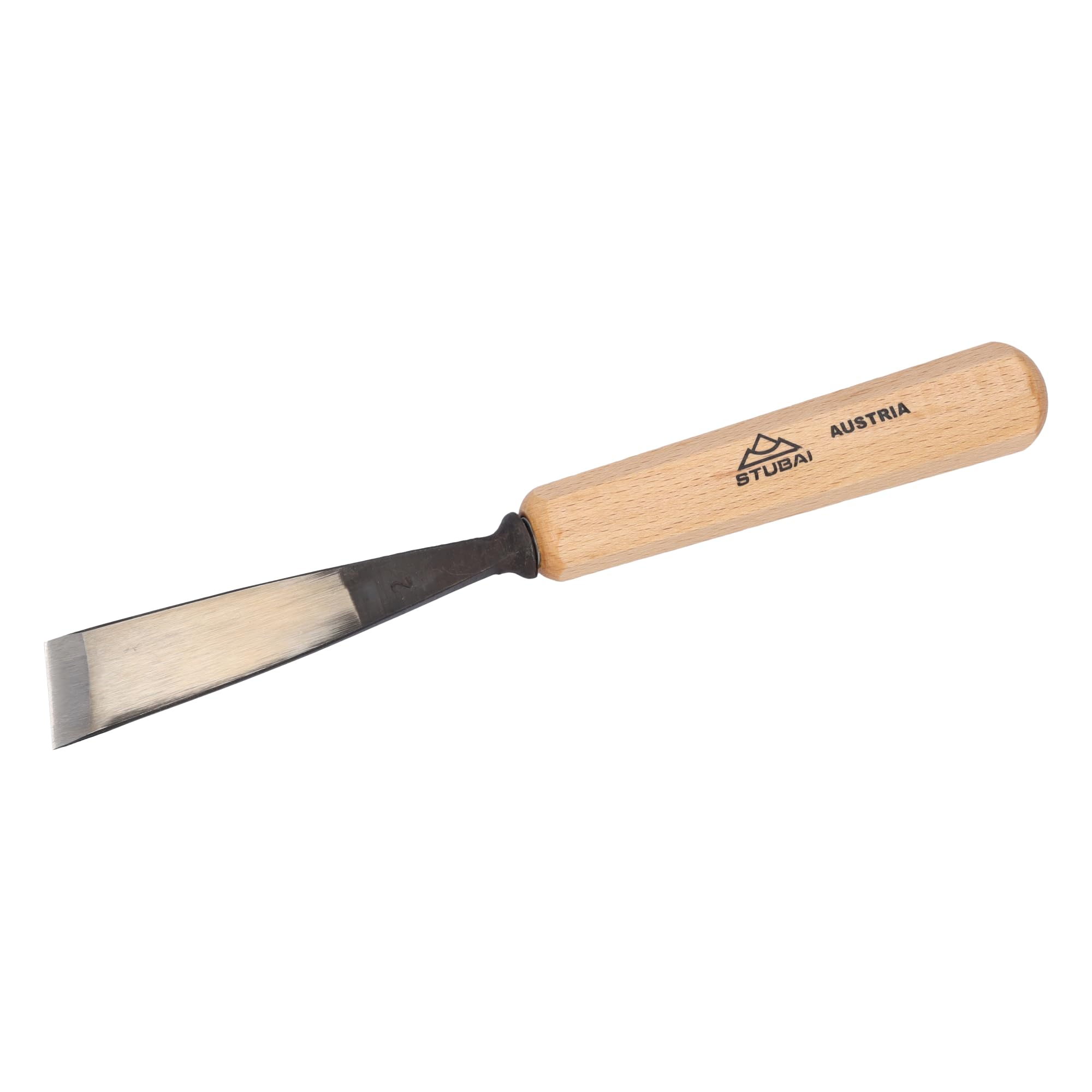 STUBAI-gerades Balleisen schräg 20mm | Serie 52 | Stich 1 | ca. 30° schräg beidseitig geschliffen | Für glatte Flächen, Vorstechen, Kerb- & Reliefarbeiten.