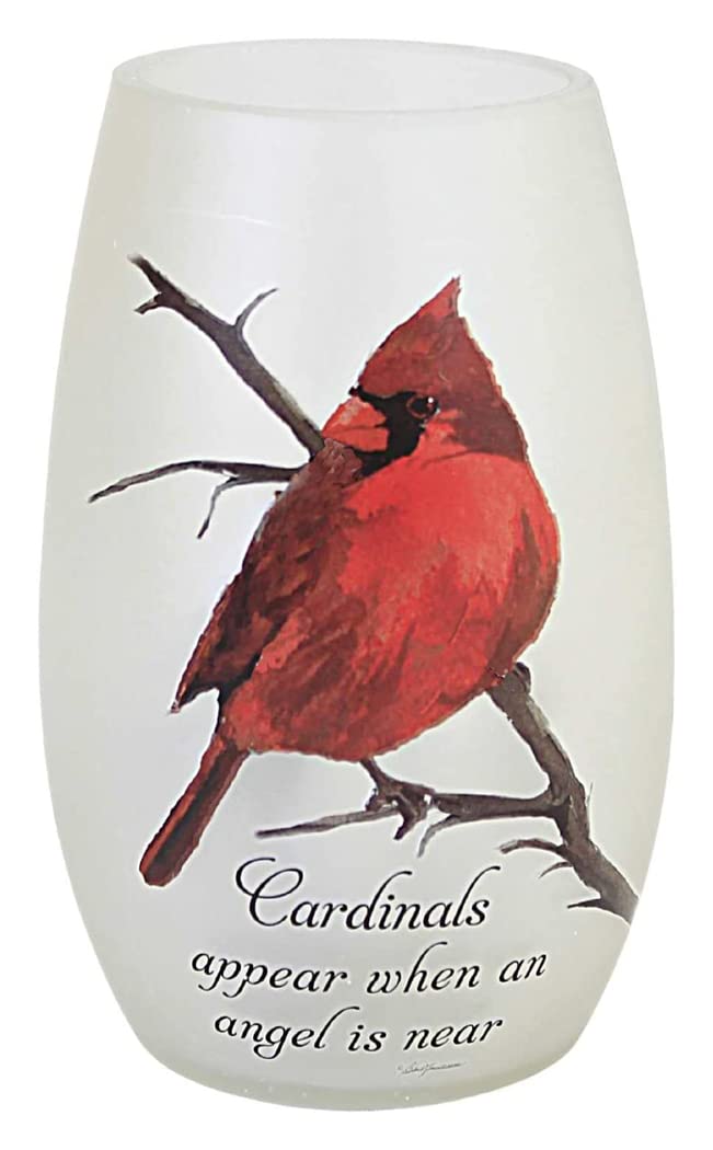 Stony Creek Cardinal 5" Pre-Lit Electric Bereavement Vase, CBC2204A (an Angel is Near)