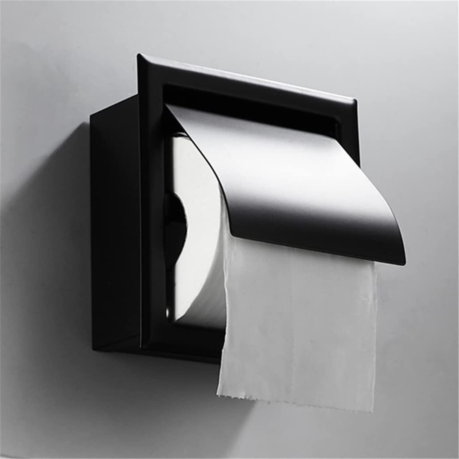 HLTYGWX uchwyt na papier toaletowy uchwyt na papier toaletowy wpuszczany uchwyt na papier toaletowy, podwójne pudełko na papier ze stali nierdzewnej do łazienki, montowany na ścianie stojak do