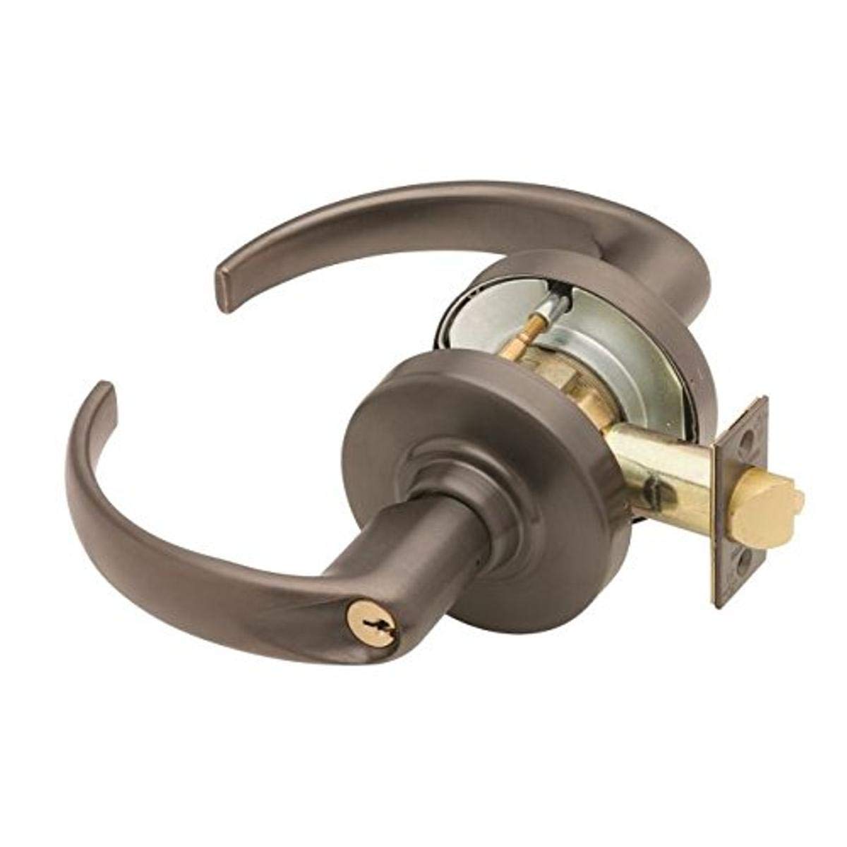 Schlage commercial ND50SPA613 ND Series Grade 1 Cylindrical Lock, Entry/Office Function Push-Button Locking, Sparta Lever Design, Oil Rubbed Bronze Finish