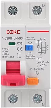 230V 50/60 HZ RCBO MCB 30mA Residual Current Circuit Breaker with Over Current and Leakage Protection 6/10/16/20/25/32/40 A16A