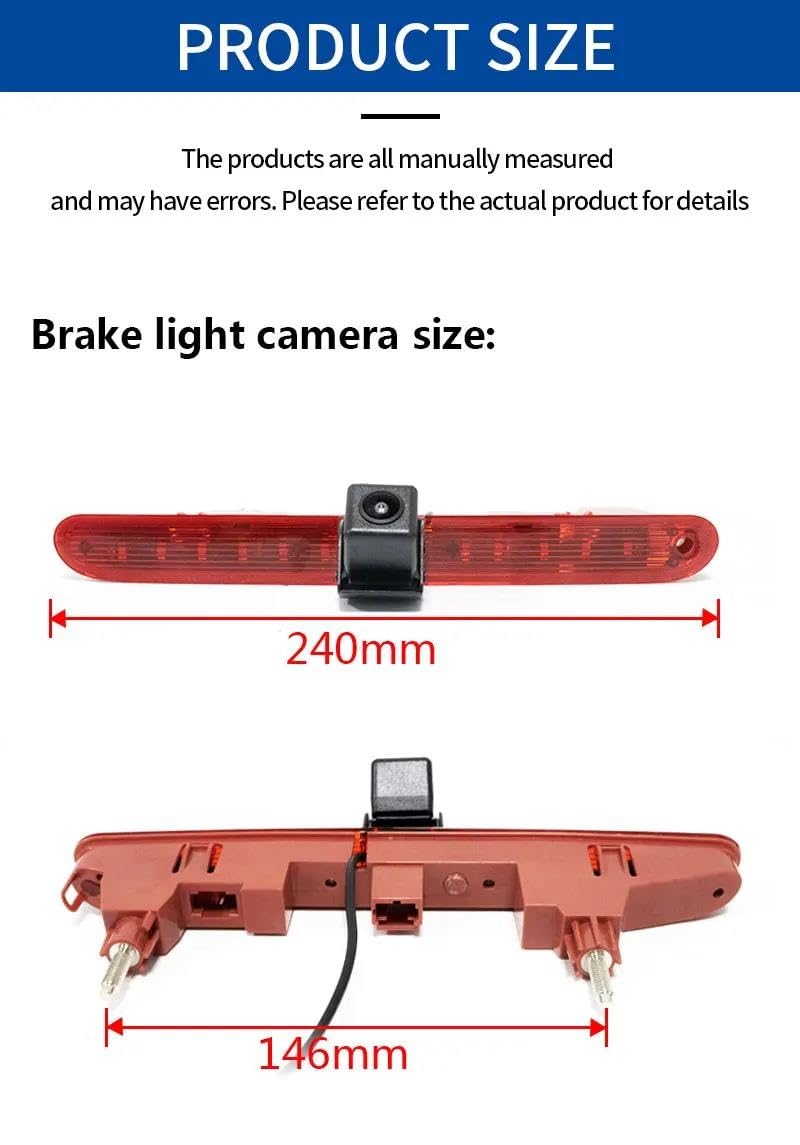Coche Universal Revertir Asistencia Cámara Marcha Atrás con Pantalla Visualización 4,3 Pulgadas para Berlingo para Peugeot para Partner II 2008-2016(Foldable Screen)