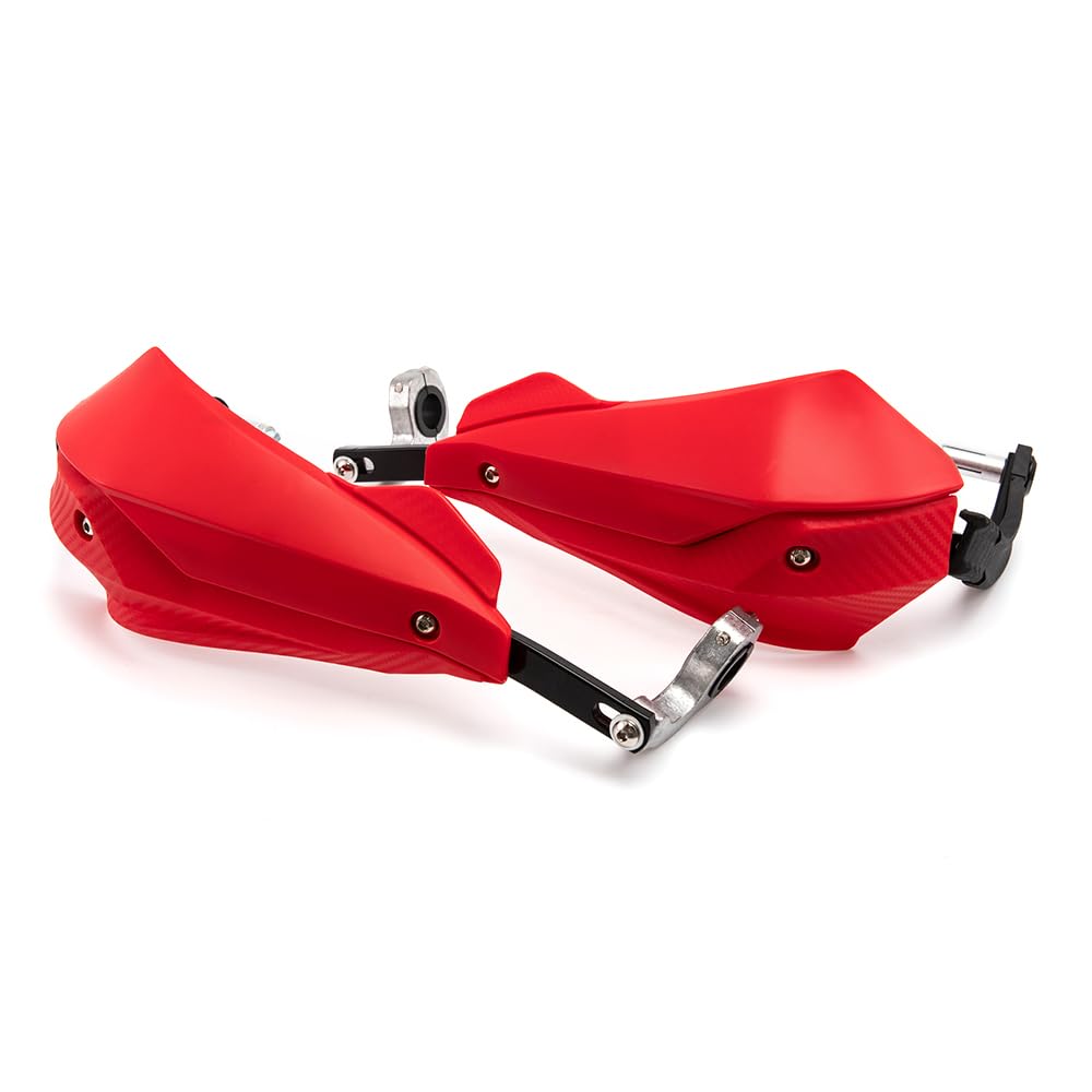 Protège-mains pour moto universels 22 mm 25 mm 28 mm Protège-guidon Écran de protection Équipement de protection contre le vent pour motos scooters et quads pour PCX 125 /R 1250 GS/TMAX (Rouge)