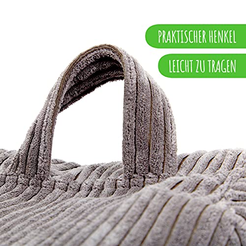Green Bean© Indoor Sitzsack 90x110cm EPS-Perlen Füllung & Cordstoff Kuschelig Weich Waschbar - Drinnen Bodenkissen… – Bild 7