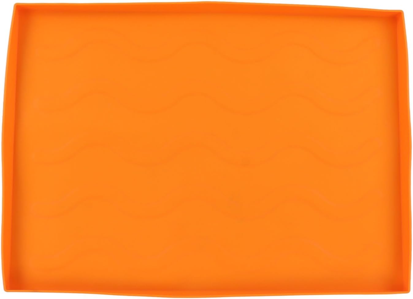 Fafeicy Griddle Protective Mat Cover, Heavy Duty Silicone Grill Mat, Keeps Grill Clean and Ready for Use, Large 70cm for Outdoor Cooking (Medium Orange)